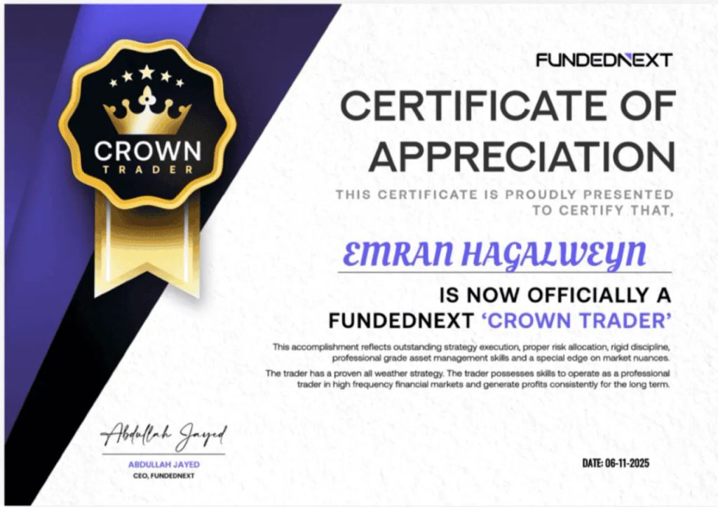 Emran Hagalweyn - Crown Trader Certificate